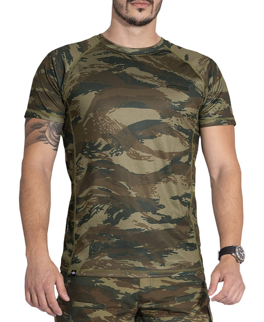 ACTIVITY T-SHIRT - BODY SHOCK - Pentagon - GR CAMO (Greek Lizard)