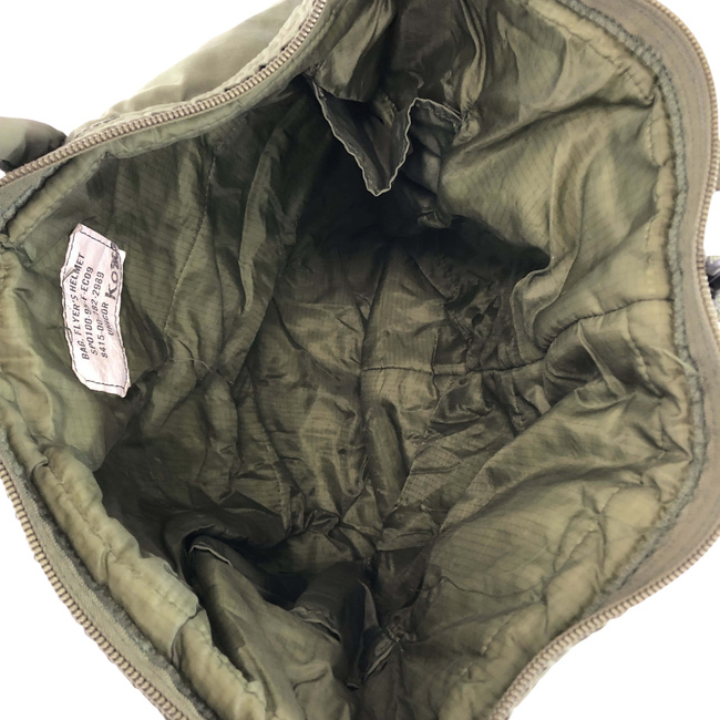 VINTAGE HELMET AND FLIGHT GEAR BAG – 50x50 CM – U.S. ARMY MILITARY SURPLUS (USGI) – OD GREEN – USED