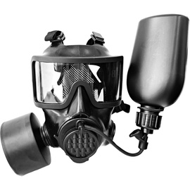 GAS MASK OM-2020 - WITH DRINKING PORT - BIDON - BLACK