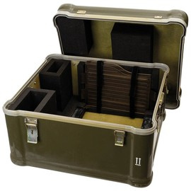 CUTIE DE TRANSPORT DIN FIBRĂ DE STICLĂ - VERDE OD - 60x56x39 CM - SURPLUS MILITAR POLONEZ - UZATĂ