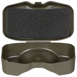 CUTIE DIN PLASTIC PENTRU OCHELARI - SURPLUS MILITAR ARMATA BRITANICA - VERDE OD - UZATA