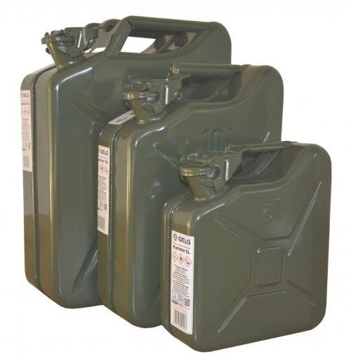 Canistră metalică pentru combustibil - 20L - Oliv