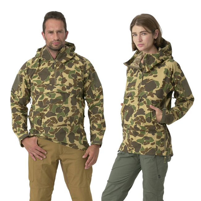 Unisex Tracer Anorak Jacket - Polycotton Stretch Ripstop - RAL 7013 Green - Helikon Tex