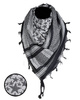 Shemagh scarf - white/black stars