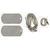 US Dog Tag Set, chains, dog tags, silver stainless steel