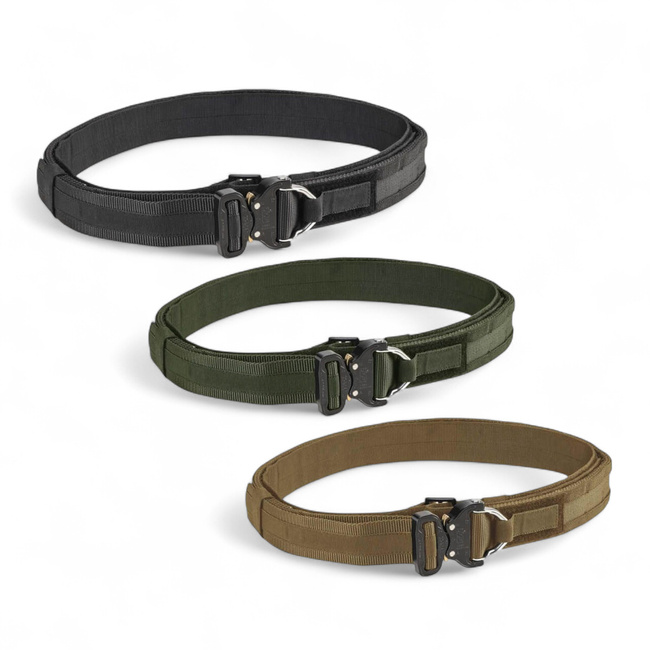 Centura tactica dubla cu catarama Austrialpin - Low Profile - DEFCON 5 - Neagra