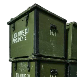 LADA MILITARA DIN LEMN PENTRU DEPOZITARE - SURPLUS ARMATA ROMANA - NR.1 - 73 x 54 x 57 CM