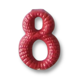 Numar metalic - 8 - Rosu - Surplus Militar Armata Ungariei - Ca nou