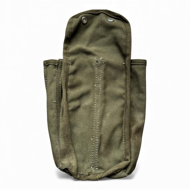 Port incarcator AK-47 cu doua compartimente - Cordura - Surplus Militar Armata Romana - Verde Olive - In Stare Buna