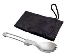 STAINLESS STEEL FOLDABLE SPORK - WITH NYLON CASE