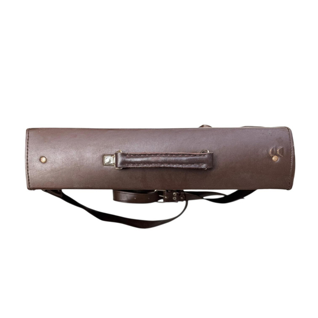 Servieta Vintage - Imitatie Piele - 42 x 33 cm - Surplus Militar Armata Romana - Maro - In stare buna