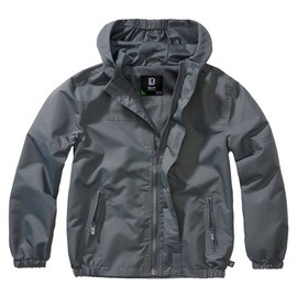 JACHETA DE VARA CU FERMOAR FRONTAL PENTRU COPII - WINDBREAKER - ANTHRACITE - BRANDIT