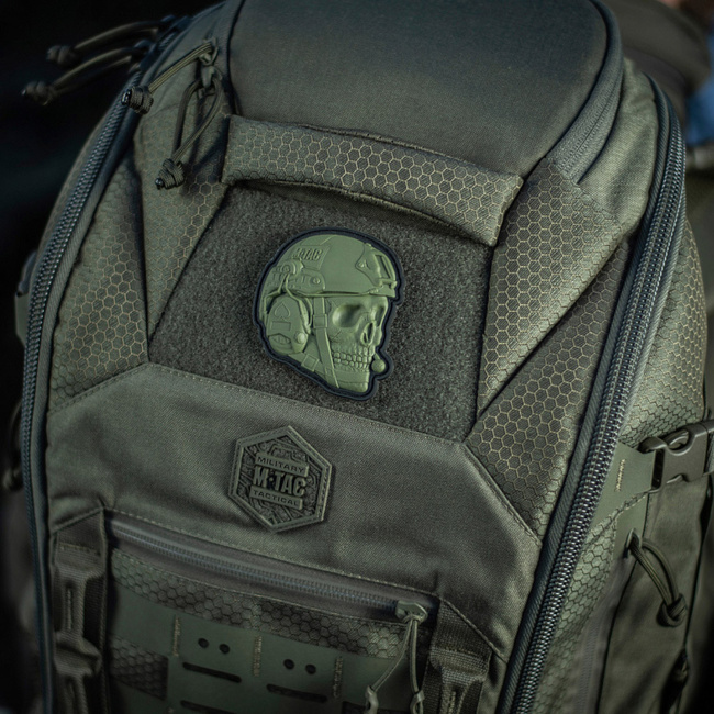 OPERATOR SKULL PATCH - 3D PVC - OLIVE - M-TAC