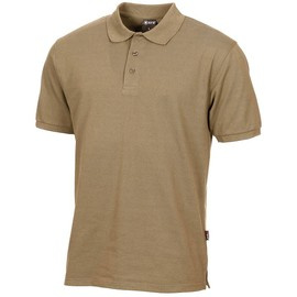 POLO T-SHIRT BUTTON PLACKED - MFH® - COYOTE