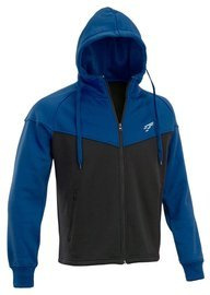 ZIPPED HOODIE WITH EMBROIDERED LOGO - D.FIVE - BLACK/NAVY BLUE