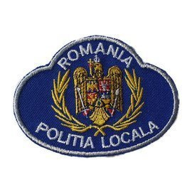 Emblema brodata coifura Politia Locala - model 2, cu aplicare prin coasere