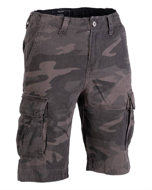 PANTALONI VINTAGE SCURTI PENTRU BARBATI, PRESPALATI, DARK CAMO - MIL-TEC
