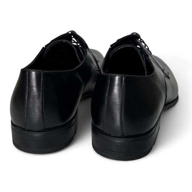 Pantofi clasici din piele pentru Politia Locala, ANP, Jandarmerie, IGSU - MARISDAL Shoes - Negru Vitello
