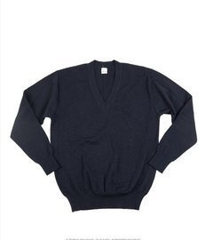 PULOVER CEH ALBASTRU CU GULER IN 'V' - CA NOU