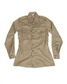ITALIAN SHIRT - KHAKI - MILITARY SURPLUS - LIKE NEW - SIZES S-M