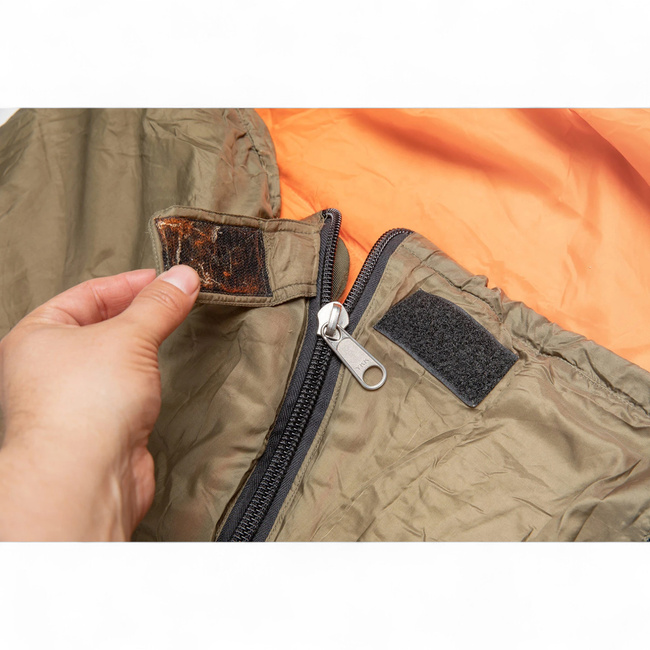 Summer Sleeping Bag - Olive Green/Orange - Czech Army Military Surplus - Used
