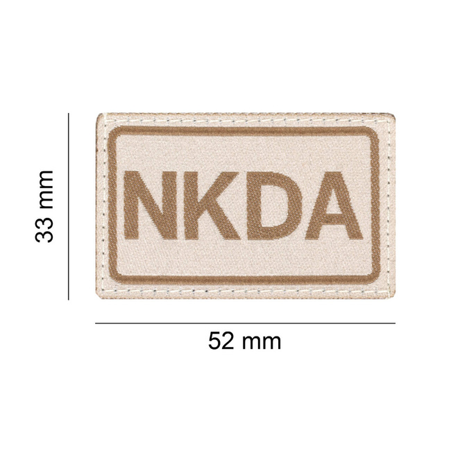 BLOOD GROUP PATCH - NKDA - DESERT - CLAWGEAR