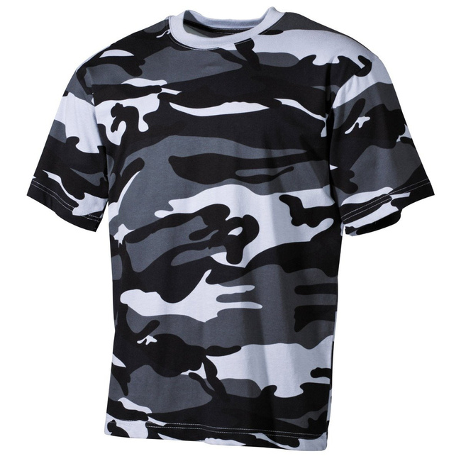 SHORT SLEEVE T-SHIRT - AMERICAN ARMY STYLE - MFH® - SKYBLUE CAMOUFLAGE