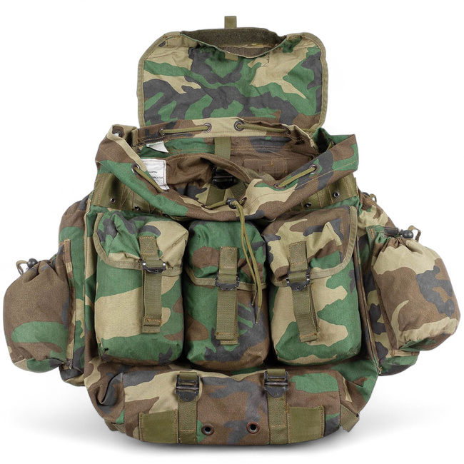Rucsac cu cadru metalic extern - Surplus Militar Armata Turciei - Camuflaj M81 Woodland - Uzat