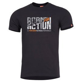 TRICOU AGERON BORN FOR ACTION - NEGRU - PENTAGON