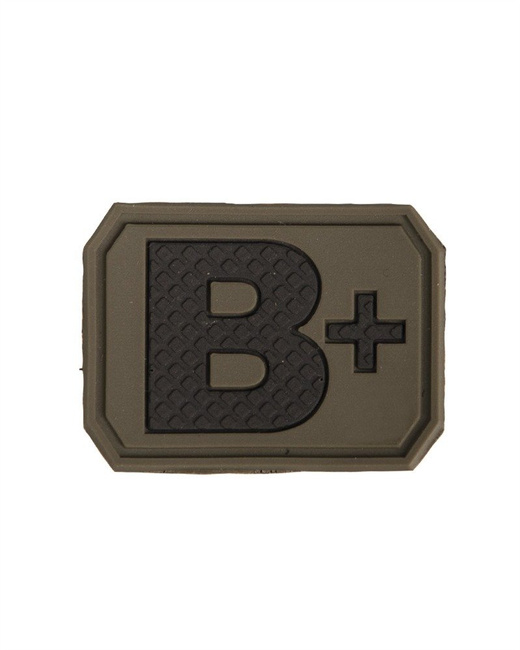 PATCH, EMBLEMĂ 3D CU GRUPA SANGUINĂ - Mil-Tec® - VERDE OD - B POZ