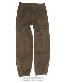 PANTALONI ITALIENESTI DE TEREN - CU FERMOAR - OD - SURPLUS MILITAR - UTILIZAT