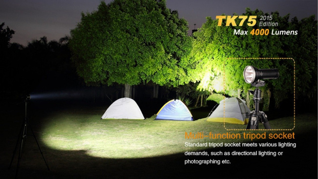 Flashlight Fenix TK75, water resistant