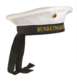 Palarie de marinar alba cu panglica - Surplus militar de la armata germana - Uzata
