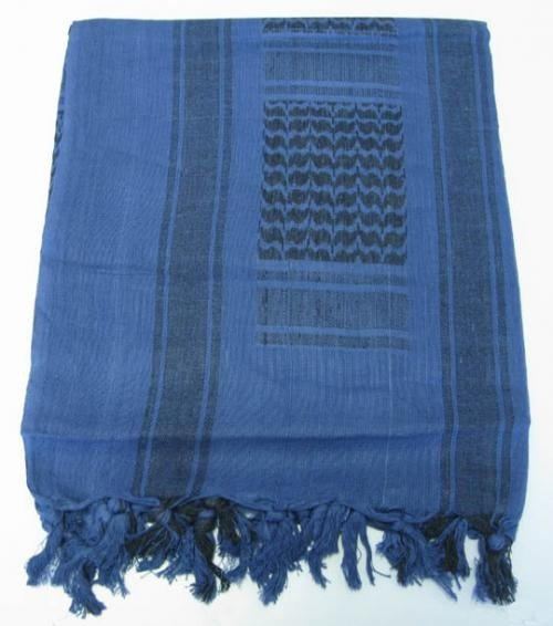 SCARF SHEMAGH BLACK-BLUE