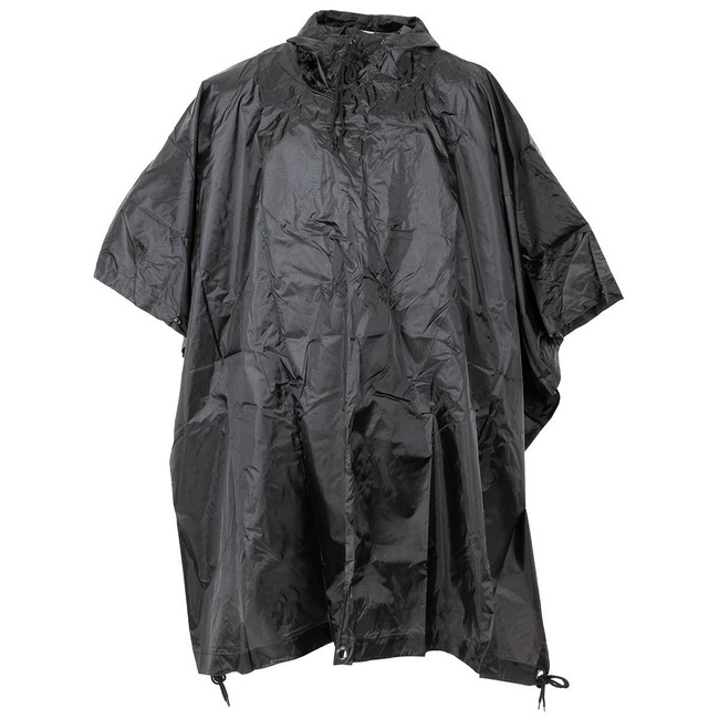 RIP-STOP PONCHO, RAINCOAT - 144 x 223 CM - MFH® - BLACK