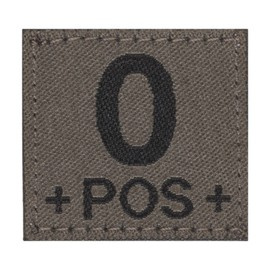 PATCH GRUPA SANGUINA - 0 POS - RAL7013 - CLAWGEAR
