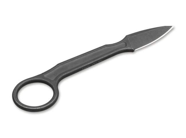 FIXED BLADE KNIFE - "SPADE PLAIN" - Bastinelli® Knives - BLACK