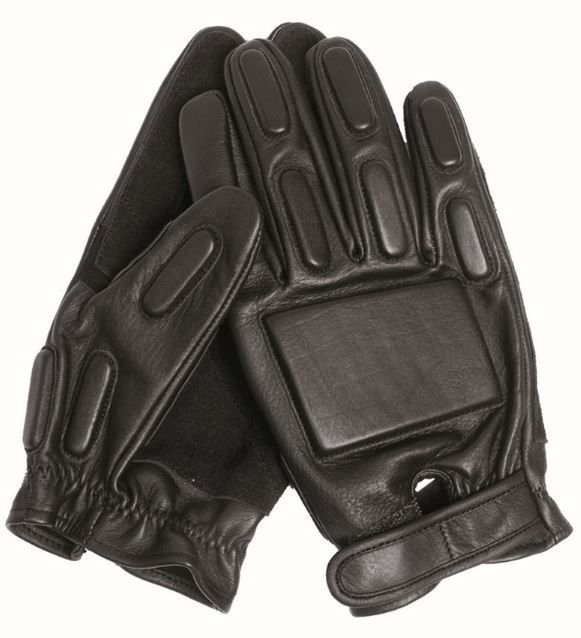 SEC BLACK LEATHER COMBAT GLOVES