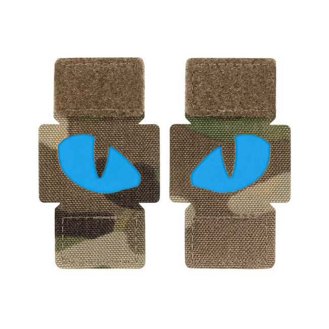 PATCH TIGER EYES LASER CUT (pereche) - MULTICAM/ALBASTRU - M-TAC