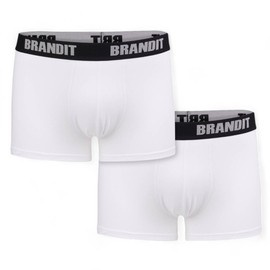 BOXERI CU LOGO - ALBI - BRANDIT (2/PACK)