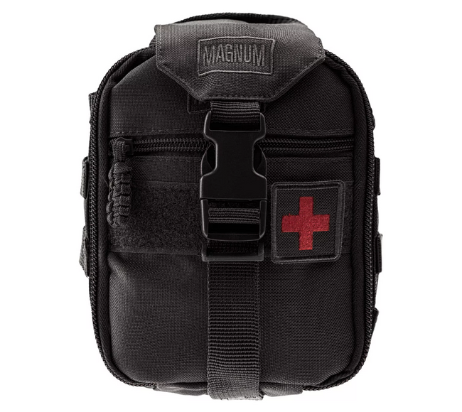 POUCH CU SISTEM MOLLE PENTRU TRUSA DE PRIM AJUTOR - 18x14x7 CM - Magnum - NEGRU