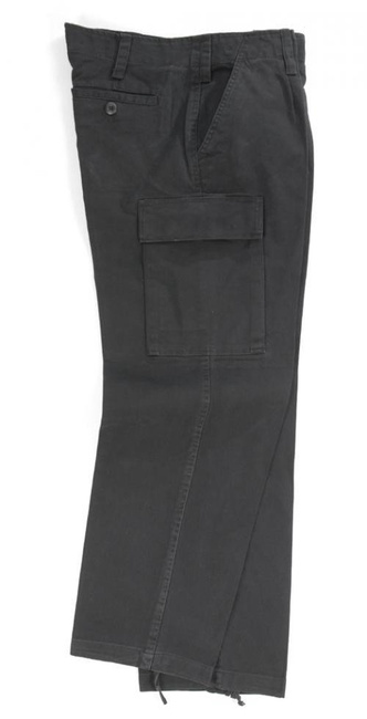 GERMAN MOLESKIN BLACK FIELD PANTS STONE-WASHED
