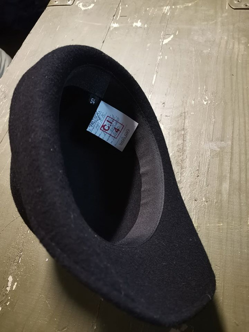 PALARIE DIN LANA - NEAGRA CU BANDA ALBA - SURPLUS MILITAR ARMATA ROMANA - CA NOUA