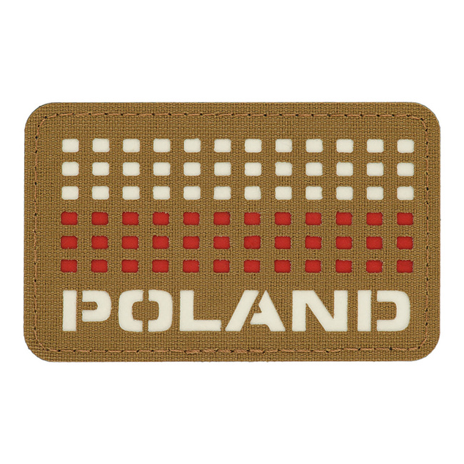 PATCH POLONIA (STEAG) LASER CUT 8x5 CM - COYOTE/ALB/ROSU - M-TAC