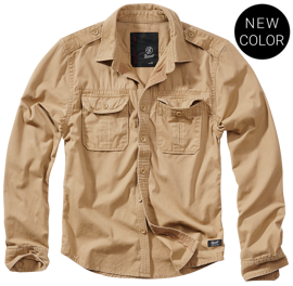 VINTAGE SHIRT - LONGSLEEVES - CAMEL - BRANDIT
