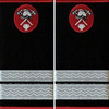 Grade Sergent Major Pompieri ISU, IGSU tesute pe suport textil din tercot lipit, cu semn de arma brodat