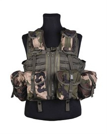 TACTICAL VEST WITH MODULAR SYSTEM AND 8 POCKETS - Mil-Tec® - CCE CAMO