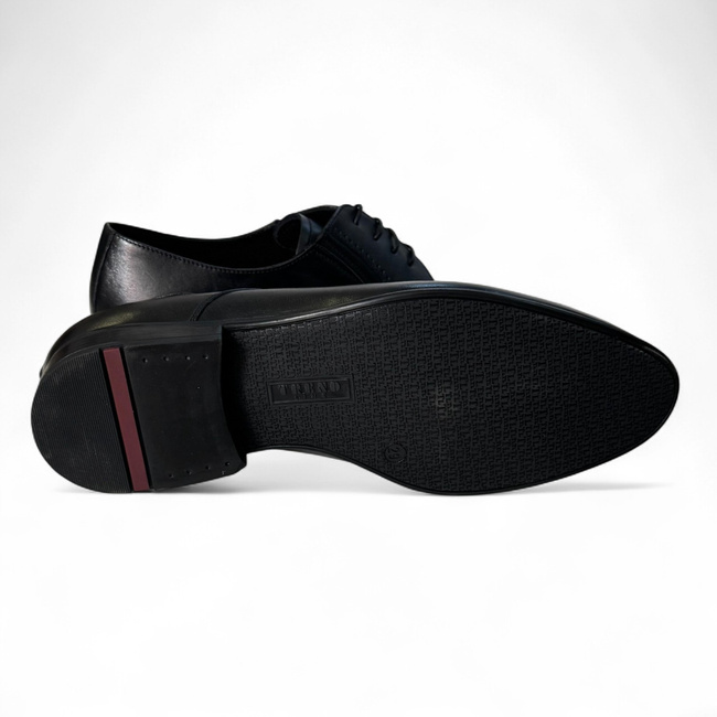 Pantofi clasici din piele pentru Politia Locala, ANP, Jandarmerie, IGSU - MARISDAL Shoes - Negru Vitello