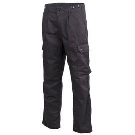 PANTALONI TACTICI GERMANI, NEGRI - MARIME MARE - MFH