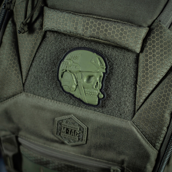 OPERATOR SKULL PATCH - 3D PVC - OLIVE - M-TAC